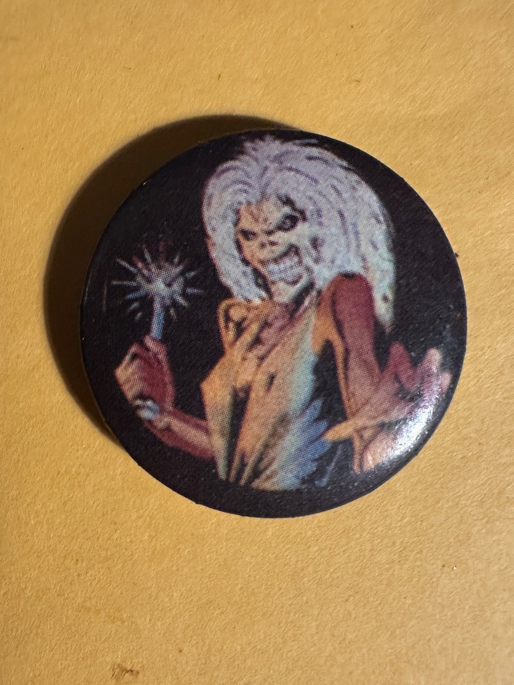 Vintage Iron Maiden Button Pin Eddie- Multi-Color